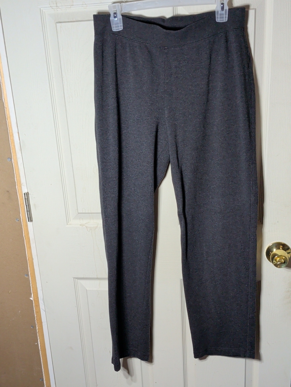 Chico's Dark Charcoal Straight-Leg Pull-On Pants